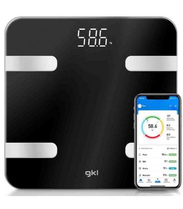 Báscula de baño gkl fitblue 300 black/ hasta 180kg