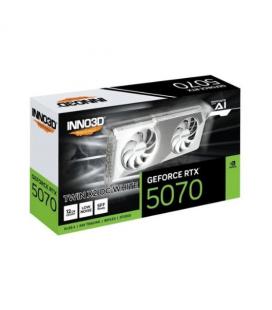 Tarjeta grafica inno3d rtx 5070 twin x2 oc white 12gb gddr7 - 3x dp - 1x hdmi