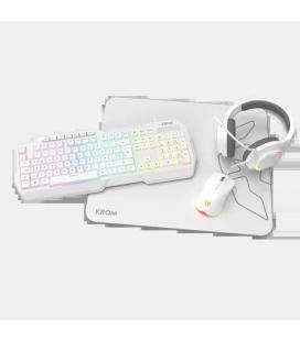 Krom kenta pc combo gaming 4 en 1 rgb blanco