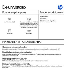 Ordenador hp prodesk 4 sff g1i u5 - 235 - 16 - ssd 512gb - w11p