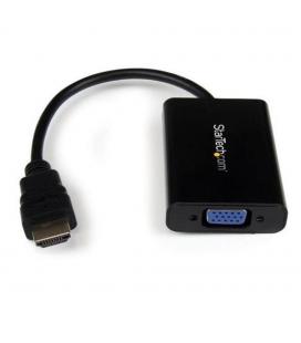 Adaptador hdmi a vga - jack 3.5mm - micro usb tipo b startech 25cm - macho - hembra - negro