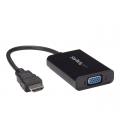 Adaptador hdmi a vga - jack 3.5mm - micro usb tipo b startech 25cm - macho - hembra - negro