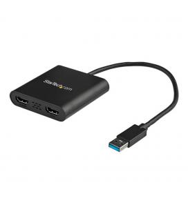 Adaptador usb 3.0 a 2x hdmi staretch 25cm - macho - hembra - negro