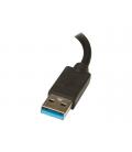 Adaptador usb 3.0 a 2x hdmi staretch 25cm - macho - hembra - negro