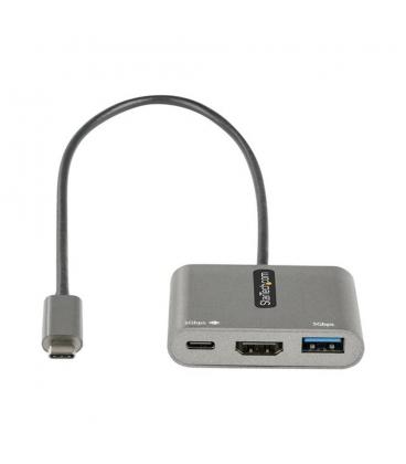 Adaptador usb tipo c a usb tipo c - usb tipo a - hdmi startech macho - hembra - gris