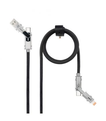 Cable usb 2.0 tipo-c nanocable 10.01.2601/ usb tipo-c macho + usb macho - usb tipo-c macho + lightning macho/ hasta 27w/