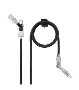 Cable usb 2.0 tipo-c nanocable 10.01.2602/ usb tipo-c macho + usb macho - usb tipo-c macho + lightning macho/ hasta 27w/