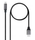 Cable conversor nanocable 10.15.5262/ usb tipo-c macho - hdmi macho/ 1.8m/ negro