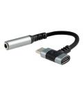 Cable conversor audio nanocable 10.24.1207/ usb tipo-c macho - jack 3.5/ usb tipo-c hembra/ 10cm/ negro
