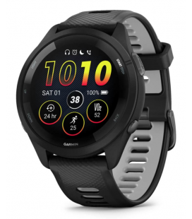 Garmin Forerunner 265 46mm Bisel y carcasa en negro con correa de silicona en negro/gris