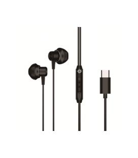 Auricular intrauditivo usb - c conceptronic brendan04b microfono controles 1.2m color negro