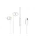 Auricular intrauditivo usb - c conceptronic brendan03w 1.2m microfono blanco