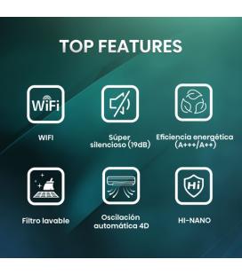 Aire acondicionado split hisense uni pure clase a+++ - a++ 3010fg - h 3354 kcal - h wifi blanco