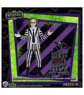 Figura mezco toyz beetlejuice 5 points beetlejuice striped suite 9.5cm