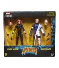 Pack 2 figuras hasbro marvel legends series earths mightiest heroes avengers black widow & quicksilver