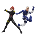 Pack 2 figuras hasbro marvel legends series earths mightiest heroes avengers black widow & quicksilver