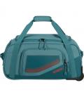 Bolsa de viaje con ruedas american tourister city racer s/ 55x35x25cm/ 2 ruedas/ azul verdoso