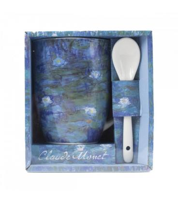 Taza y cuchara enesco nenúfares claude monet