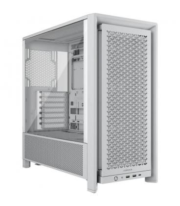 Caja ordenador gaming corsair frame 4000d rs atx cristal templado blanca