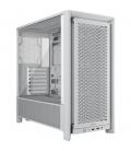 Caja ordenador gaming corsair frame 4000d rs atx cristal templado blanca