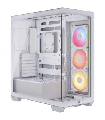 Caja ordenador gaming corsair 3500x lx - r rgb icue atx cristal templado blanca