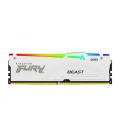 Memoria ram ddr5 32gb 2x16gb kingston - 6400mt - s - fury beast rgb - cl32 - blanco