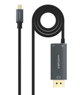 Nanocable 10.15.5012 adaptador de cable de vídeo 1,8 m USB Tipo C DisplayPort + USB Type-C Negro