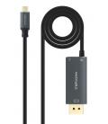 Nanocable 10.15.5012 adaptador de cable de vídeo 1,8 m USB Tipo C DisplayPort + USB Type-C Negro