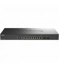 Switch gestionable d-link dxs-1210-10mp/e 8 puertos/ rj-45 100/1000/2.5g/5g/10g/ poe+/ sfp