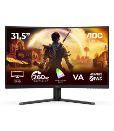 Monitor gaming curvo aoc c32g42ze 31.5'/ full hd/ 0.5ms/ 240hz/ va/ negro