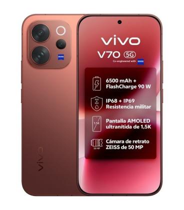 Smartphone vivo v70 8gb/ 512gb/ 6.59'/ 5g/ marrón