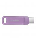Memoria usb 3.2 usb tipo c sandisk 64gb ultra dual drive go lavanda