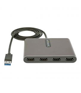 Adaptador usb 3.0 a 4x hdmi startech 1m - macho - hembra - gris
