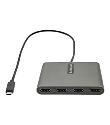 Adaptador usb tipo c a 4x hdmi startech 0.5m - macho - hembra - gris