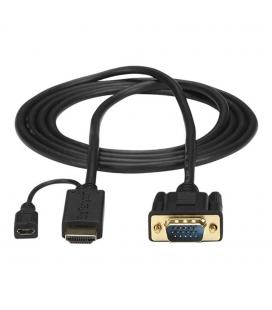 Cable hdmi - micro usb tipo b a vga startech 2m - macho - hembra - macho - negro