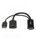 Conversor hdmi - usb tipo a a displayport startech - macho - hembra - negro
