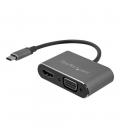 Adaptador usb tipo c a vga - hdmi startech - macho - hembra - gris