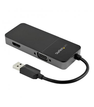 Adaptador usb tipo a a hdmi - vga startech - macho - hembra - negro - plata