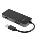 Adaptador usb tipo a a hdmi - vga startech - macho - hembra - negro - plata