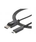 Cable usb tipo c a displayport startech 1.8m - macho - macho - negro