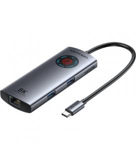 Docking usb tipo-c vention tqzhb/ rj45/ 2xusb/ 1xusb tipo-c/ 1xhdmi/ 1xusb tipo-c pd/ gris
