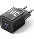 Cargador de pared gan vention fezb0-eu/ 1xusb tipo-c/ 30w