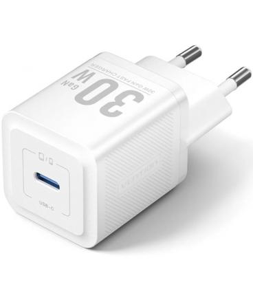 Cargador de pared gan vention fezw0-eu/ 1xusb tipo-c/ 30w