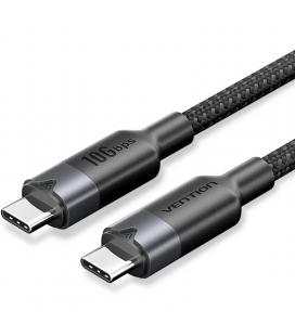 Cable usb 3.2 tipo-c 5a vention trgbd/ usb tipo-c macho - usb tipo-c macho/ hasta 100w/ 10gbps/ 50cm/ negro