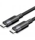 Cable usb 3.2 tipo-c 5a vention trgbd/ usb tipo-c macho - usb tipo-c macho/ hasta 100w/ 10gbps/ 50cm/ negro