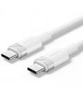 Cable usb tipo-c 2.0 5a vention triwh/ usb tipo-c macho - usb tipo-c macho/ hasta 240w/ 480mbps/ 2m/ blanco
