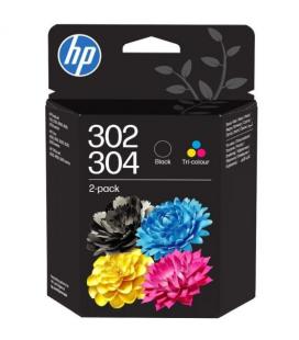 Cartucho de tinta original hp nº302 + nº304 multipack/ tricolor/ negro