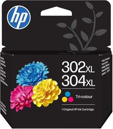 Cartucho de tinta original hp nº302xl/304xl/ tricolor