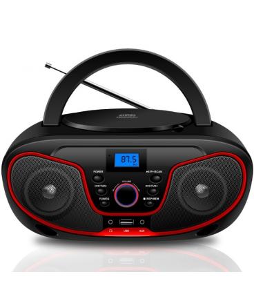 Radio cd daewoo dw3013/ 4w/ rojo