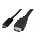 Cable usb tipo c a hdmi startech 1m - macho - macho - negro